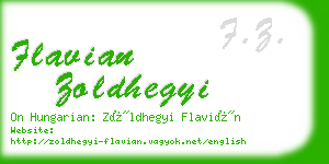 flavian zoldhegyi business card